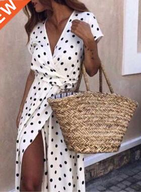 Women summer Faion Long Dress Vintage maxi Dress Beach