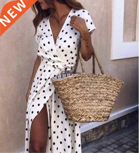 Women summer Faion Long Dress Vintage maxi Dress Beach