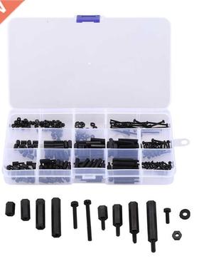 250Pcs M2 Nylon Hex Spacers Screw Nut Standoff Plastic Acces