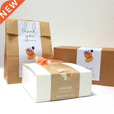 50Pcs/Pack Thank You Stickers Waterproof Seal Labels Packagi