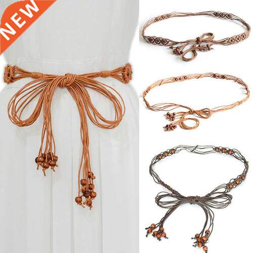 New Fashion Belt Strap Bohemia Handmade Beads Braided Rope W