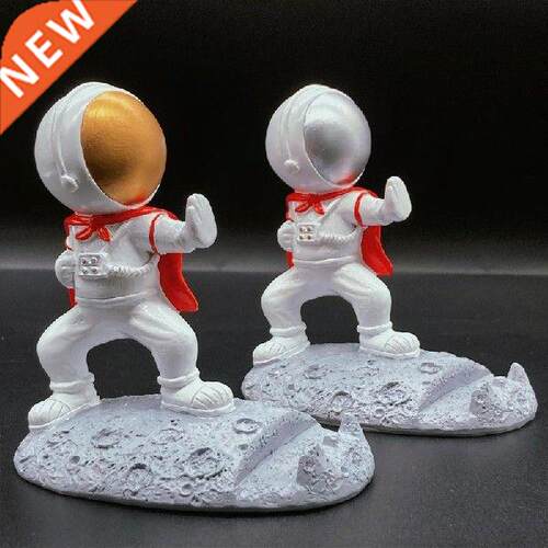 Astronaut Sculpture Mobile Phone Stand Desktop Decor Resin