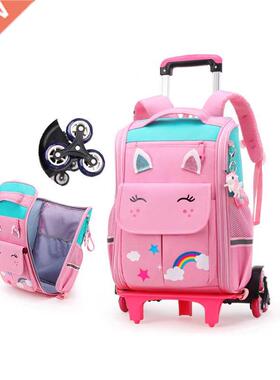 School Bg Student High Cpcity Rolling Bckpcks Kids Trol