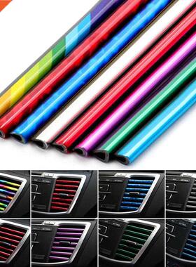 10pcs Mouldings Auto Air Outlet Trim Strip Auto Air Vent Gri