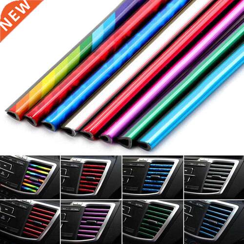 10pcs Mouldings Auto Air Outlet Trim Strip Auto Air Vent Gri