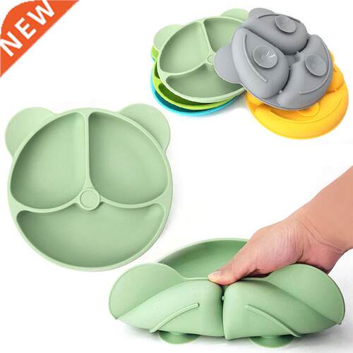 Children's Dishes Baby Silicone Sucker Bowl Baby Bear Face P