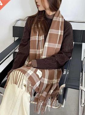 Luxury High Qulity 2021 New Brnd Smll Fresh Plid Scrf F