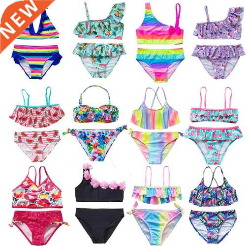 2022 New Two Piece Tankini Suits for Girls Swimsuit Children