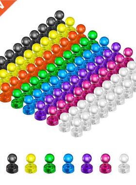 90 PCS Colorful Push Pn Magnets Offce Magnets 8 Assorted C