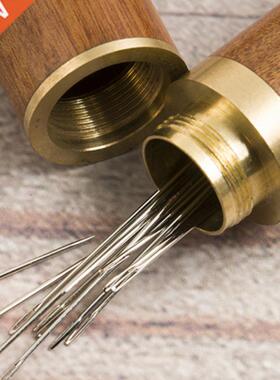 DIY Sewing Needles Holder Storage Tube Wooden Box Hand Sewin