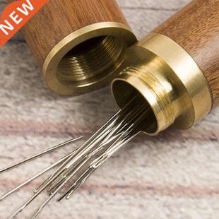 DIY Sewing Needles Holder Storage Tube Wooden Box Hand Sewin