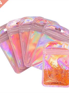50pc ZipLock Plastic Foil Bag Holographic Small Packaging Fo