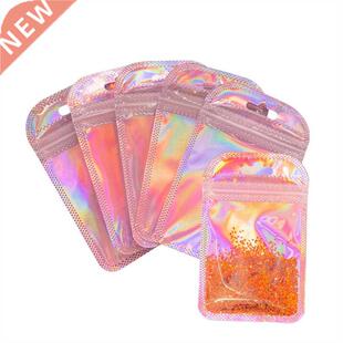 50pc ZipLock Plastic Foil Bag Holographic Small Packaging Fo