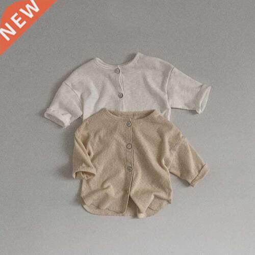 2022 Summer New Baby Long Sleeve Cardigan Infant Cotton Boy