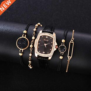 5PCS Gaiety Brand Luxury Faion Bracelet Watch Set Women Le