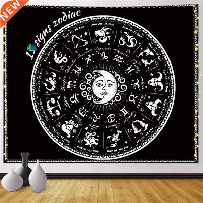 Moon Sun Pattern Tapestry Decorative Background Cloth 3D