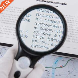 45X 3 LED Light Handheld Magnifier Reading Map Newspaper Mag