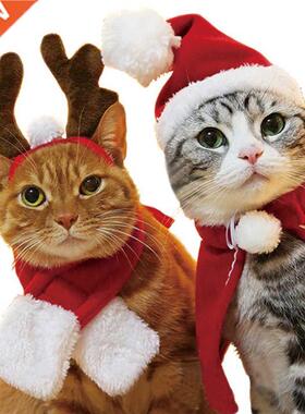 Pet Dog Cat Clothes Costume Halloween Cat Hat Scarf Suit Clo