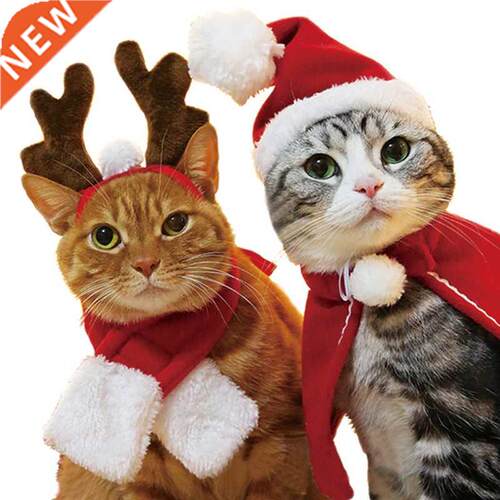 Pet Dog Cat Clothes Costume Halloween Cat Hat Scarf Suit Clo