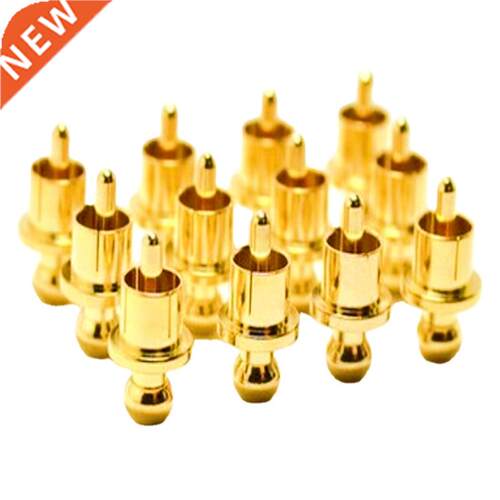 12Pcs Copper RCA Cap Dust-proof Anti-oxidation Cover Seat