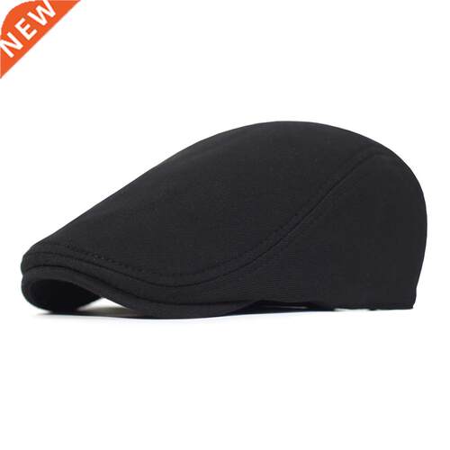 Fashion Beret Cotton Solid Color Soft Top Casual Beanie Retr