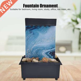 V USB Marble Water Fountain Ornaments LED Tabletop