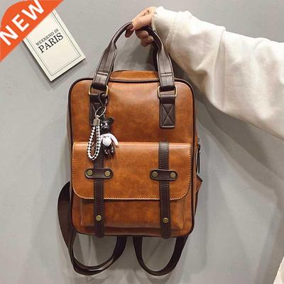 Women Anti Theft Backpacks Students Brown School Bags for Te