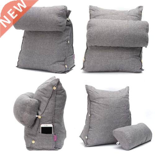 Triangle Adjustable Sofa Cushion Back Pillow Smoky Gray Bed