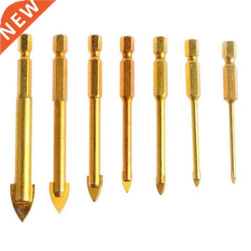 7Pcs Tungsten Caride Ceric Tile Glass Drill its 1/4 Hex