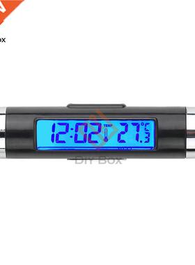 Portable 2 in 1 Car Digital LCD Clock/Temperature Display El