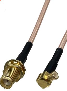 RG16 Cable SMA Female Nut Bulkhead to MCX Male Plug Right A