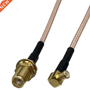 RG16 Cable SMA Female Nut Bulkhead to MCX Male Plug Right A