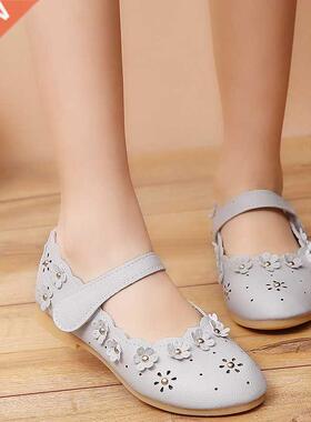 Mumoresip PU Leather Girls Shoes Toddler Baby Girl Flats Flo