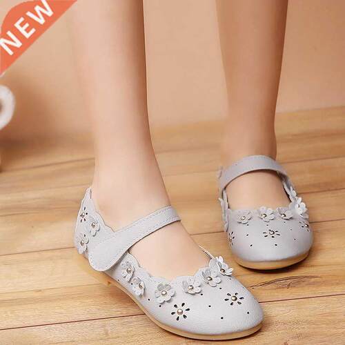 Mumoresip PU Leather Girls Shoes Toddler Baby Girl Flats Flo