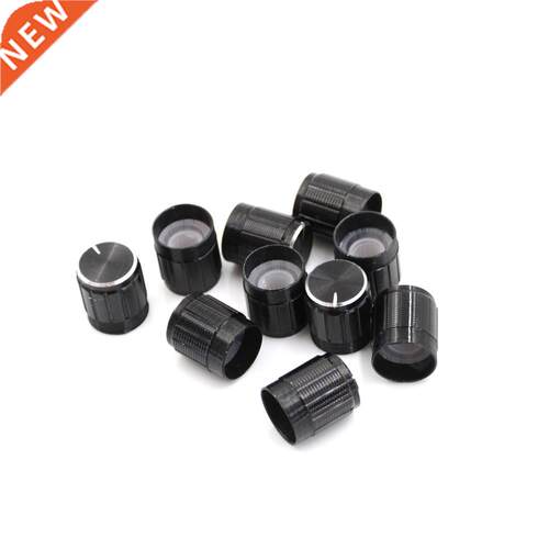 10Pcs Volume Control Rotary Knobs Black For 6mm Dia. Knurled
