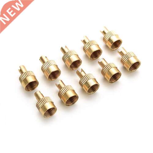 10Pcs Motorcyle C Chrome Metal Slotted Head Valve Stem Cap