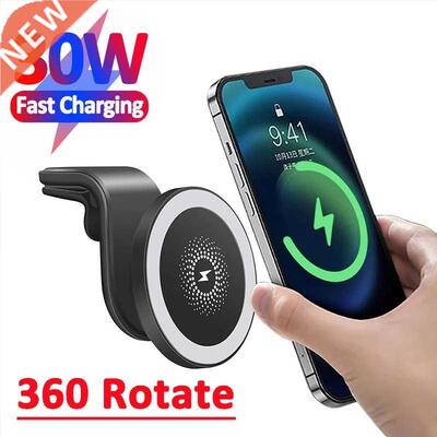 30W Qi Magnetic Wireless Car Charger Air Vent for iPhone 13