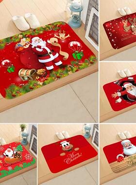 Santa Claus Christmas Mat Outdoor Carpet Merry Christmas