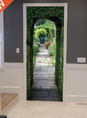 New Imittion 3D Door Stickers Europen Minimlist Door