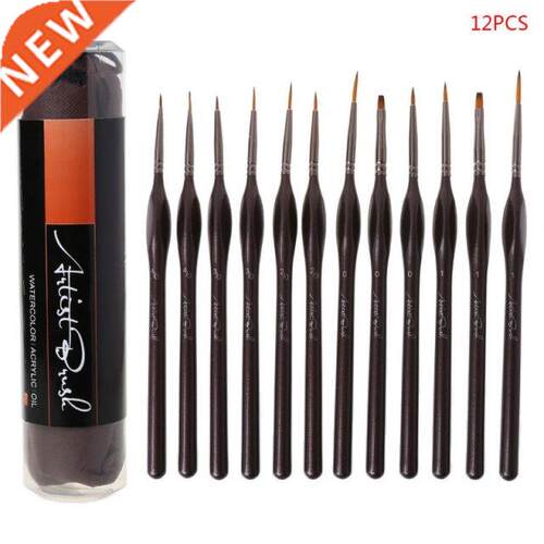 12pcs/set Scriptliner Detail Fine Paint Brushes Nylon Hair L