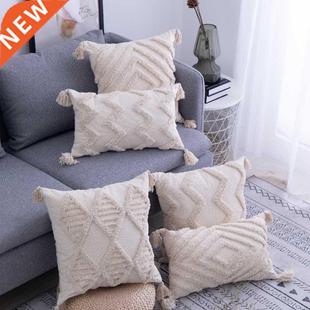 Simple Square Tassel European Style Sofa Pillow Ins Cushion