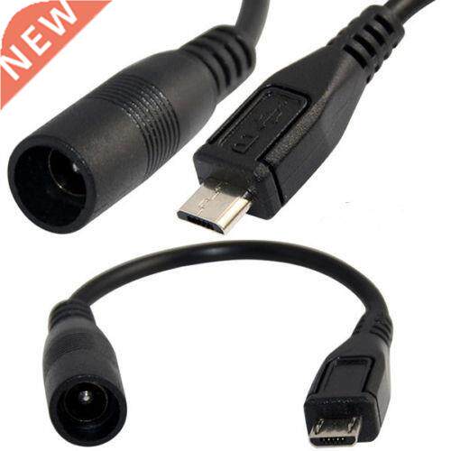 DC 5.5mm x 2.1mm Barrel Jack to Micro USB B 5p Male Power Co
