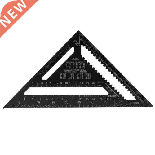 12Inch Aluminum Alloy Metric Triangle Ruler Angle Protractor