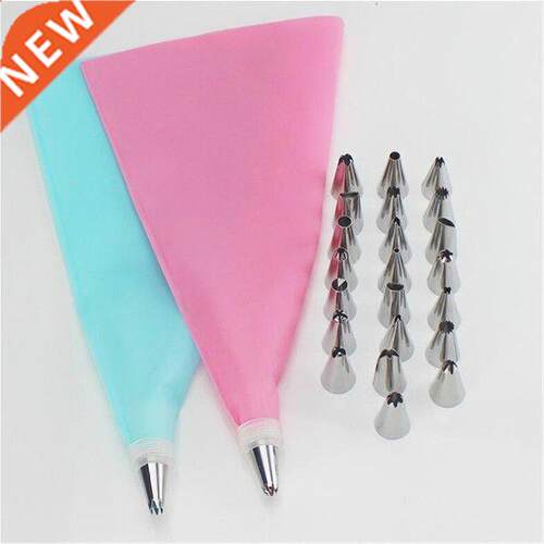 26Pcs/Set Silicone Pastry Bag Tips Kitchen DIY Cake Icing