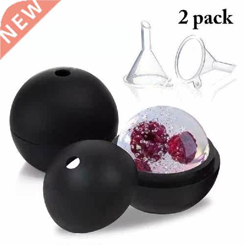 2pcs Ice Ball Molds Silicone  Home Bar Party Cocktail