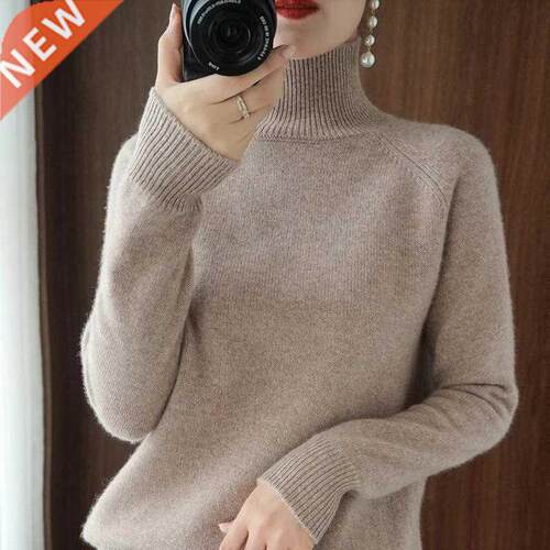 Women Turtleneck Camere Sweater Autumn Winter Sloid Color