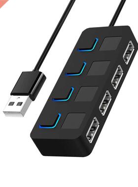 USB 2.0 HUB Multi USB Splitter 4 Ports Expander USB Power Ad