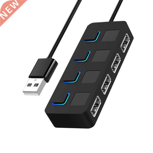 USB 2.0 HUB Multi USB Splitter 4 Ports Expander USB Power Ad