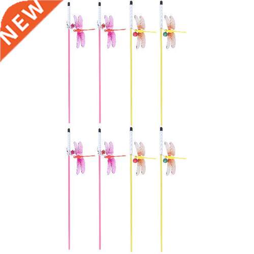 8 pcs Cat Dragonfly Bell Funny Playing Wand Training Wand