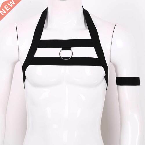 Men's Metal O-ring Halter Elastic Shoulder Chest Muscle Harn